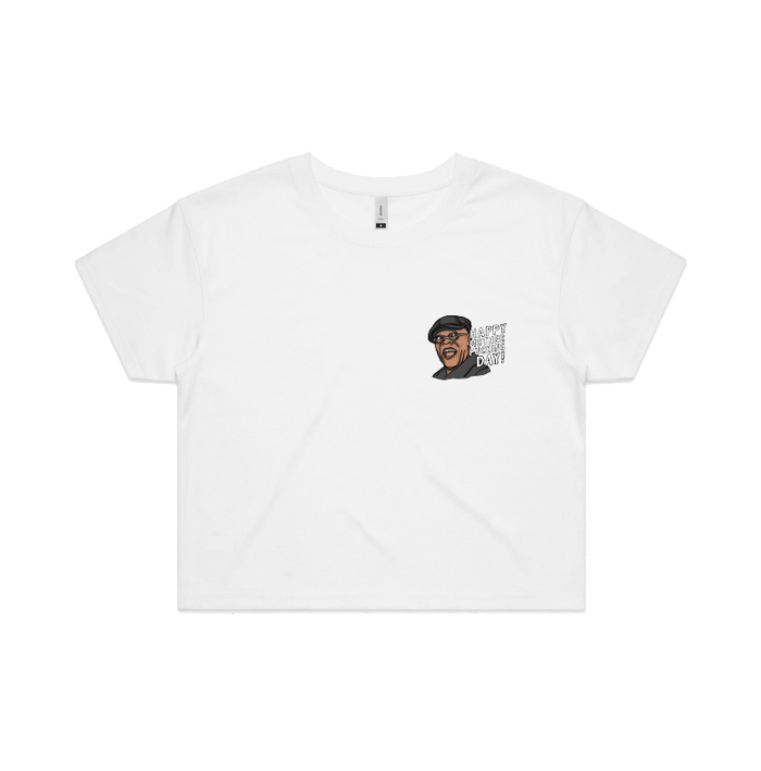 S / White Happy Mother-F**king Day 💐 - Women's Crop Top