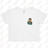 S / White Hunk Of Spunk 👱- Women's Crop Top