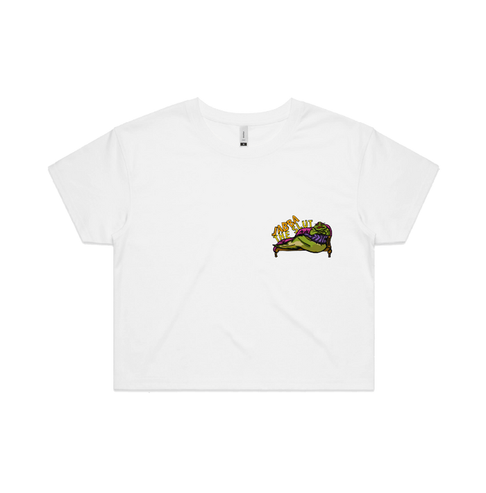 S / White Jabba The Slut ⛓️ - Women's Crop Top