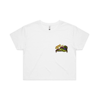S / White Jabba The Slut ⛓️ - Women's Crop Top