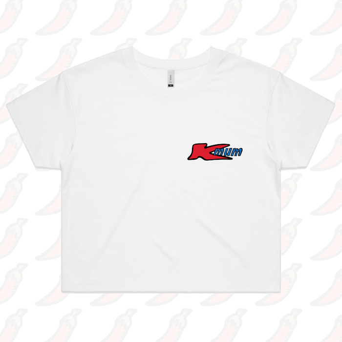 S / White KMum 🛒 – Women's Crop Top