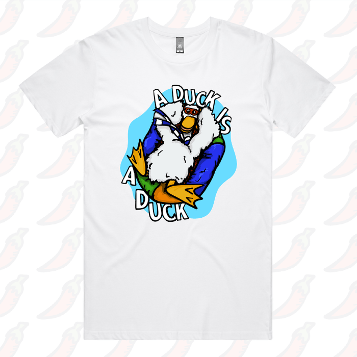 S / White / Large Front Design Aquaduck 🌊🦆 - Men's T Shirt