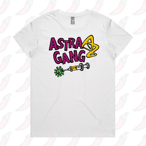 S / White / Large Front Design Astra Gang 💉 - Women's T Shirt