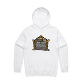S / White / Large Front Design Bank of Dad 💰 - Unisex Hoodie