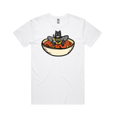S / White / Large Front Design Bat Soup 🦇 - Men's T Shirt