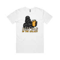 S / White / Large Front Design Best Dad in the Galaxy 🌌 - Men's T Shirt