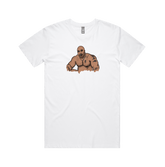 S / White / Large Front Design Big Barry 🍆 - Men's T Shirt