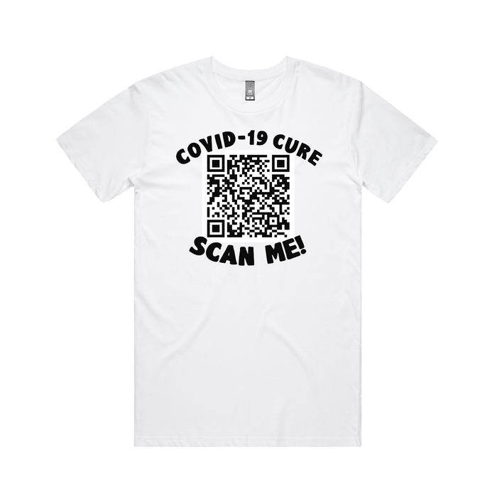 S / White / Large Front Design Big Barry UNCENSORED QR Prank 🍆 - Men's T Shirt