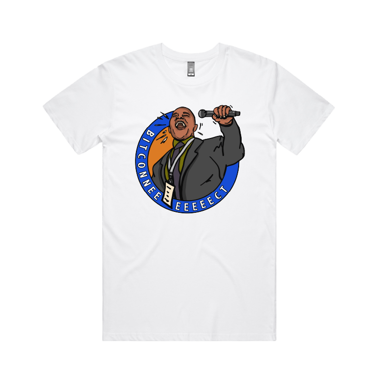 S / White / Large Front Design Bitconnect 🎤 - Men's T Shirt