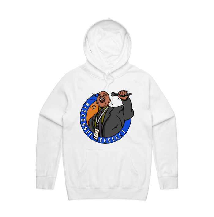 S / White / Large Front Design Bitconnect 🎤 - Unisex Hoodie