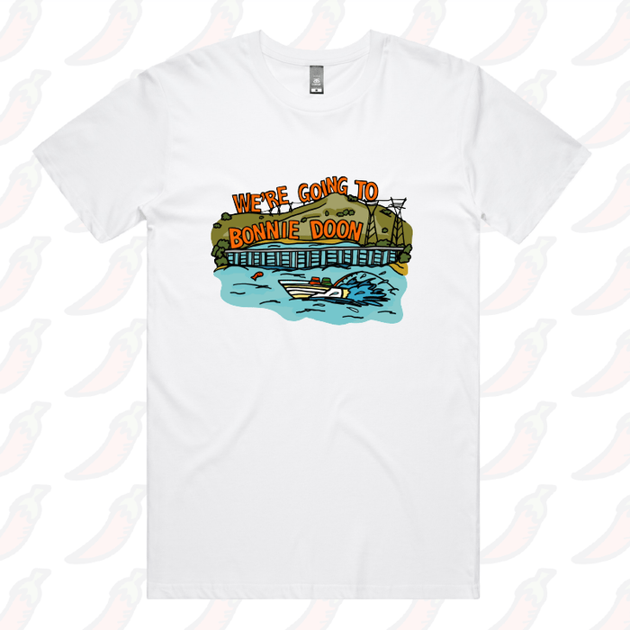 S / White / Large Front Design Bonnie Doon 🚤 - Men's T Shirt