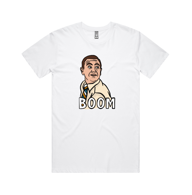 S / White / Large Front Design Boom Boyle 🚨 - Men's T Shirt