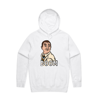 S / White / Large Front Design Boom Boyle 🚨 - Unisex Hoodie