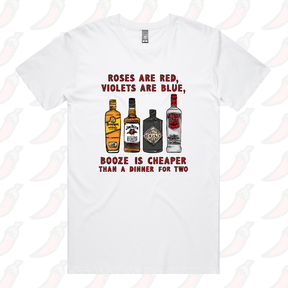 S / White / Large Front Design Boozy Date Night 🍸 - Men's T Shirt
