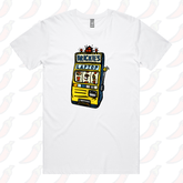 S / White / Large Front Design Brickie’s Laptop 🎰 - Men's T Shirt