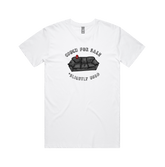 S / White / Large Front Design Casting Couch 📹 - Men's T Shirt