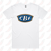S / White / Large Front Design CBF ⛺🚤🎣 - Men's T Shirt
