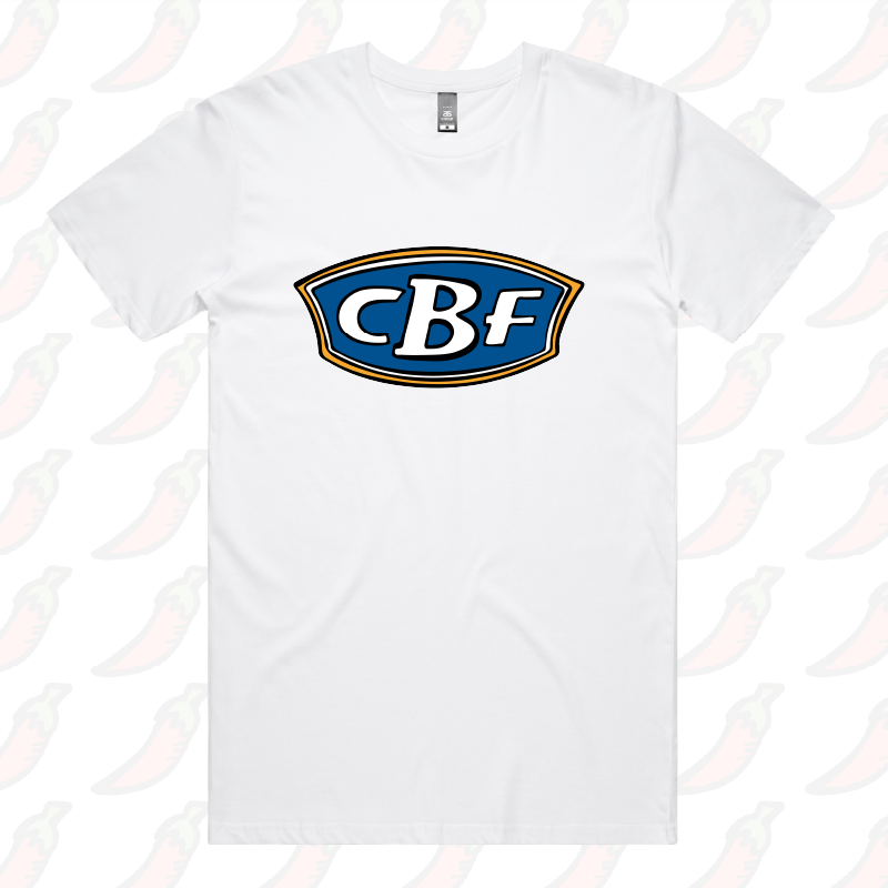 S / White / Large Front Design CBF ⛺🚤🎣 - Men's T Shirt