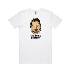 S / White / Large Front Design Channing Potatum 🥔 - Men's T Shirt