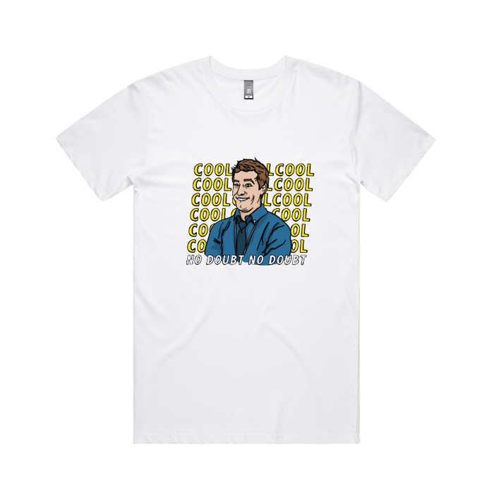 S / White / Large Front Design Cool Cool Cool 👮‍♂️ - Men's T Shirt