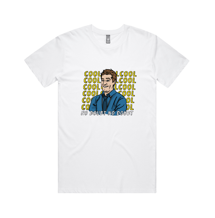 S / White / Large Front Design Cool Cool Cool 👮‍♂️ - Men's T Shirt