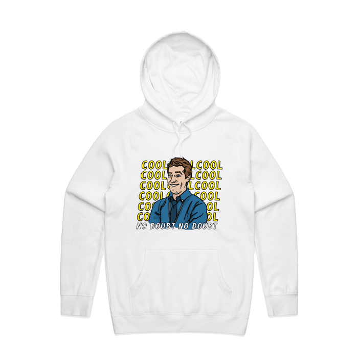 S / White / Large Front Design Cool Cool Cool 👮‍♂️ - Unisex Hoodie