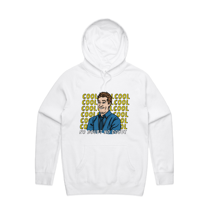 S / White / Large Front Design Cool Cool Cool 👮‍♂️ - Unisex Hoodie