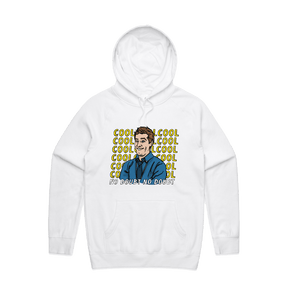 S / White / Large Front Design Cool Cool Cool 👮‍♂️ - Unisex Hoodie