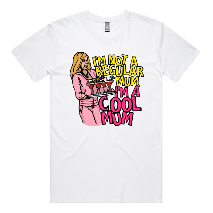 S / White / Large Front Design Cool Mum 😎🍸 - Men's T Shirt