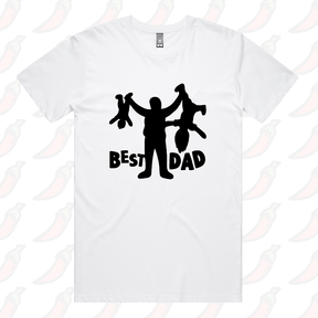 S / White / Large Front Design Dad’s Day Care 👨‍🍼 – Men's T Shirt