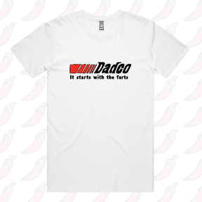 S / White / Large Front Design Dadco 🔧💨 – Men's T Shirt