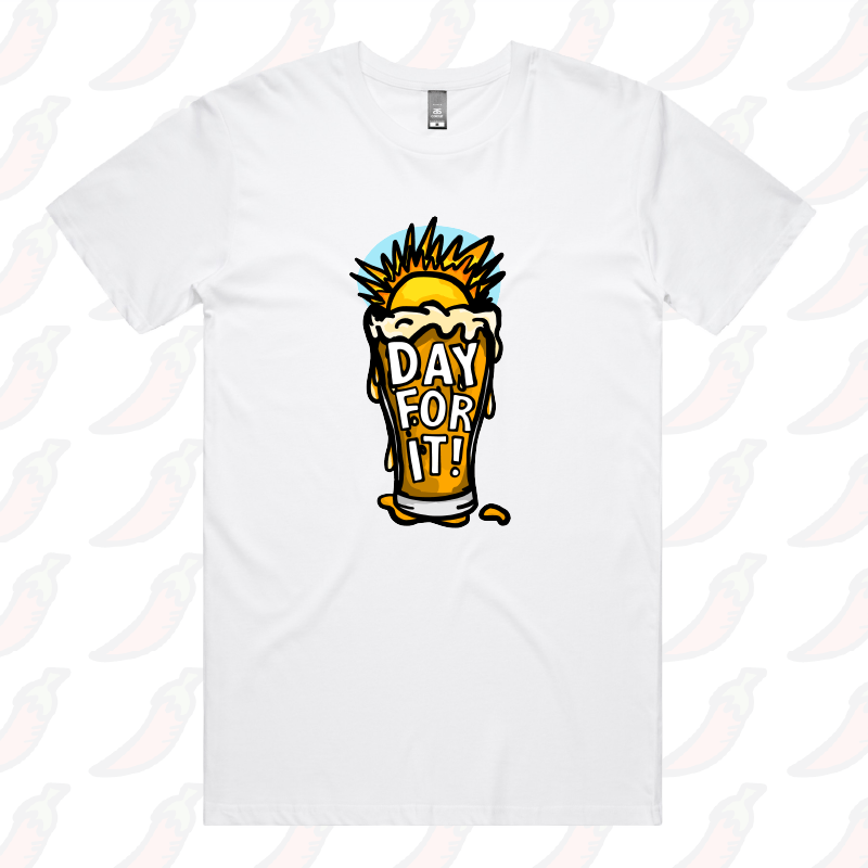 S / White / Large Front Design Day For It ☀️ - Men's T Shirt
