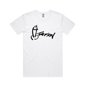 S / White / Large Front Design Dictation 📏 - Men's T Shirt