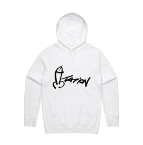 S / White / Large Front Design Dictation 📏 - Unisex Hoodie