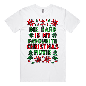 S / White / Large Front Design Die Hard Christmas 💥🎄 – Men's T Shirt