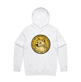 S / White / Large Front Design Dogecoin 🚀 - Unisex Hoodie