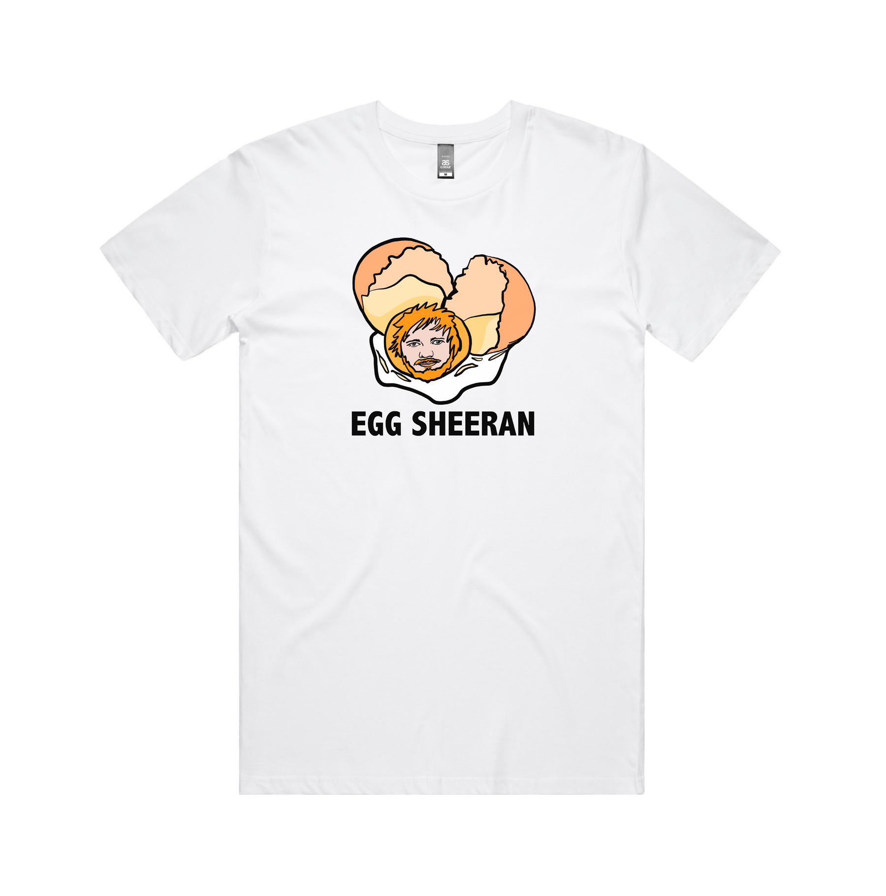 S / White / Large Front Design Egg Sheeran 🥚 - Men's T Shirt