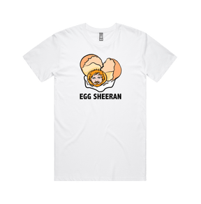 S / White / Large Front Design Egg Sheeran 🥚 - Men's T Shirt