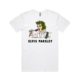 S / White / Large Front Design Elvis Parsley 🌿 - Men's T Shirt
