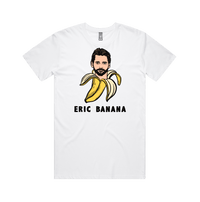 S / White / Large Front Design Eric Banana 🍌 - Men's T Shirt