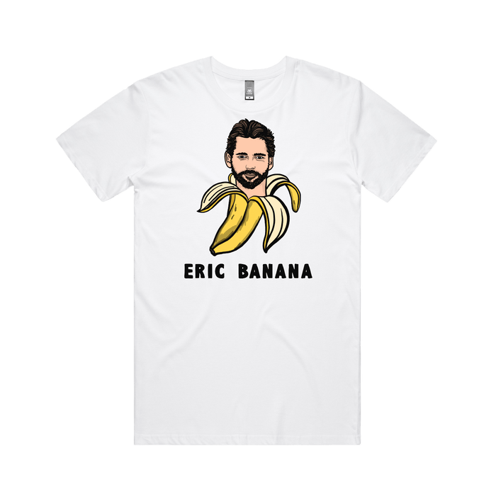 S / White / Large Front Design Eric Banana 🍌 - Men's T Shirt