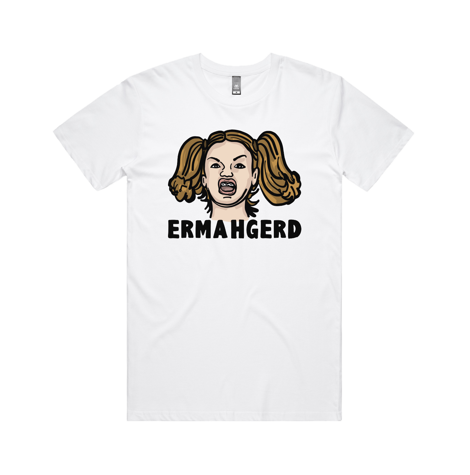S / White / Large Front Design Ermahgerd! 🤓 - Men's T Shirt
