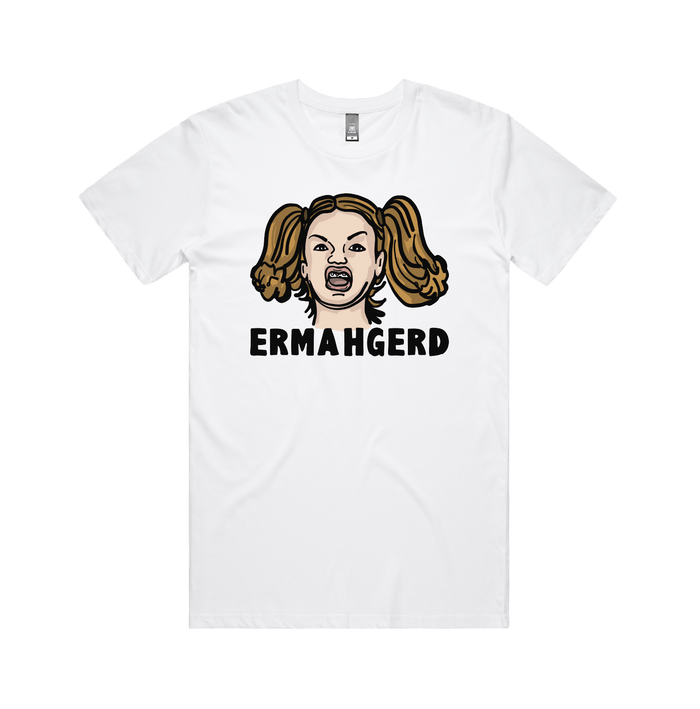 S / White / Large Front Design Ermahgerd! 🤓 - Men's T Shirt