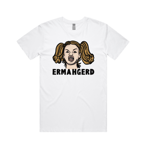 S / White / Large Front Design Ermahgerd! 🤓 - Men's T Shirt