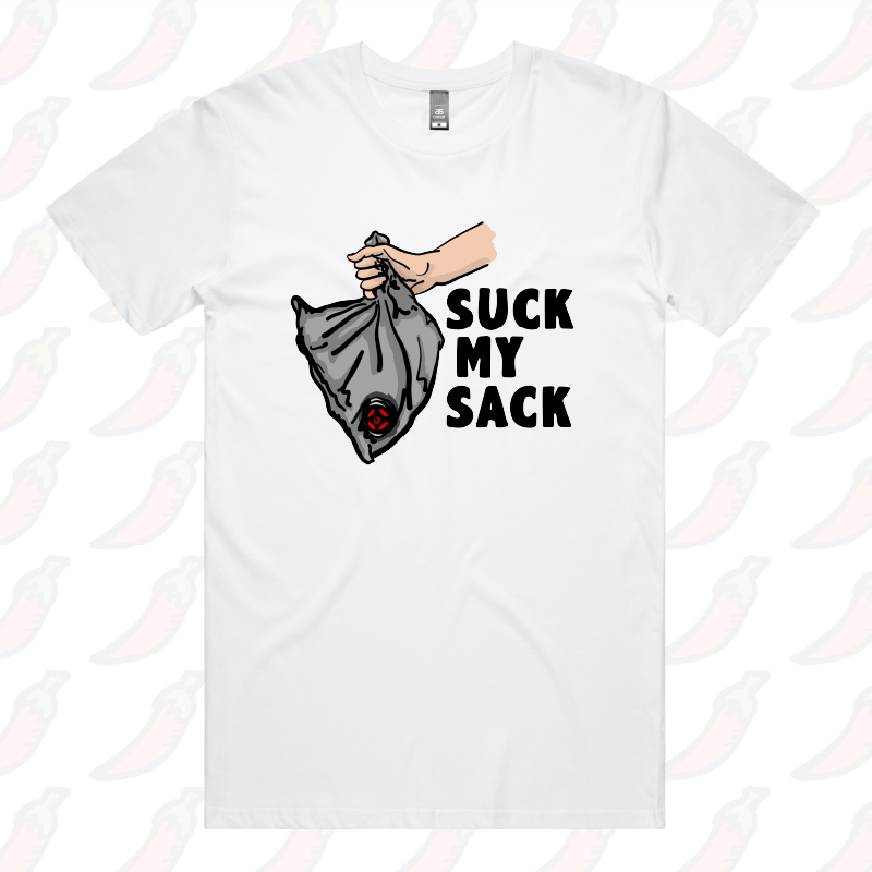 S / White / Large Front Design Goon Sack 🍷 - Men's T Shirt
