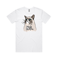 S / White / Large Front Design Grumpy Cat! 😾 - Men's T Shirt