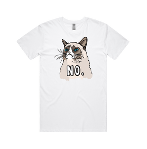 S / White / Large Front Design Grumpy Cat! 😾 - Men's T Shirt