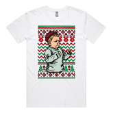 S / White / Large Front Design Hasbulla Christmas 🥊🎄 – Men's T Shirt