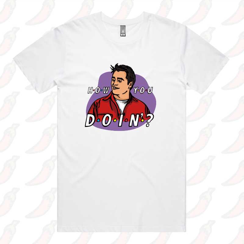 S / White / Large Front Design HOW YOU DOIN? 😏- Men's T Shirt