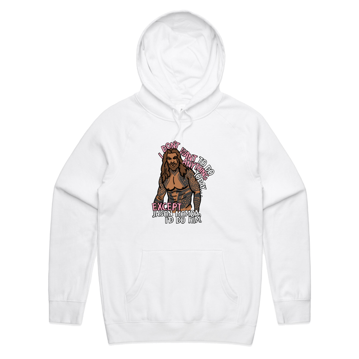 S / White / Large Front Design I'd Do Jason Momoa 🐟 - Unisex Hoodie